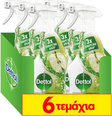 DETTOL πολυκαθαριστικό spray γενικής χρήσης με πράσινο μήλο 6x500ml – Καθαριστικά Επιφανειών