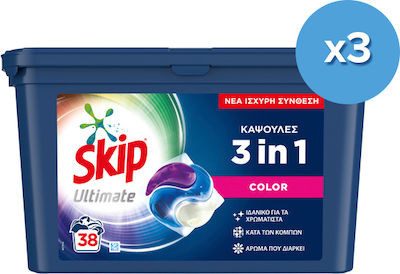 SKIP ταμπλέτες πλυντηρίου ρούχων ultimate color 3x38τεμ – Απορρυπαντικά Ρούχων