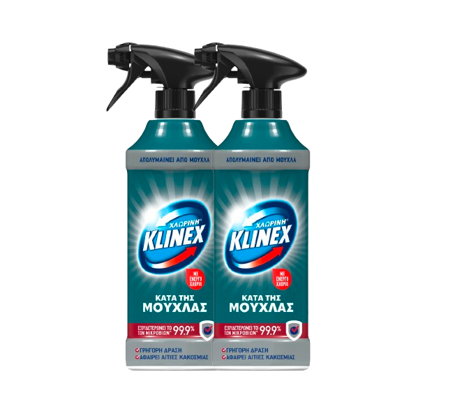 KLINEX υγρό καθαριστικό κατά της μούχλας spray 2x500ml – Καθαριστικά Μπάνιου