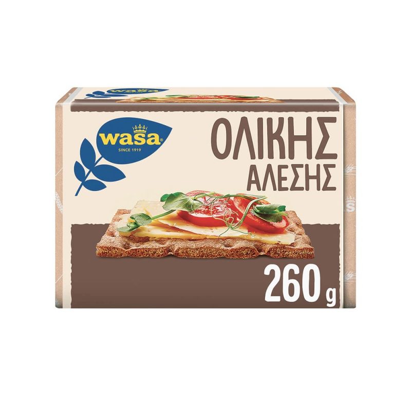 WASA φρυγανιές τραγανές ολικής άλεσης 260gr – Αρτοσκευάσματα