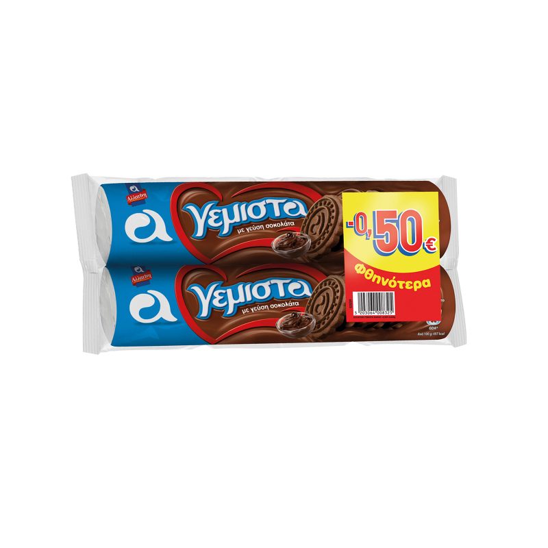 ΑΛΛΑΤΙΝΗ μπισκότα γεμιστά με σοκολάτα 2x200gr – Αλλατίνη