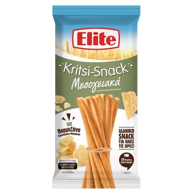 ELITE kritsi-snack κριτσίνια μεσογειακά με παρμεζάνα 110gr – Αρτοσκευάσματα