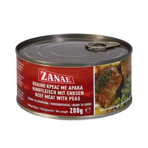 ΖΑΝΑΕ βοδινό κρέας με αρακά 280gr – Ζαναέ – Τρόφιμα Μακράς Συντήρησης