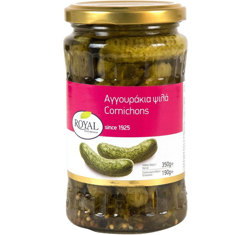 ROYAL αγγουράκια τουρσί ψιλά 190gr – Τρόφιμα Μακράς Συντήρησης