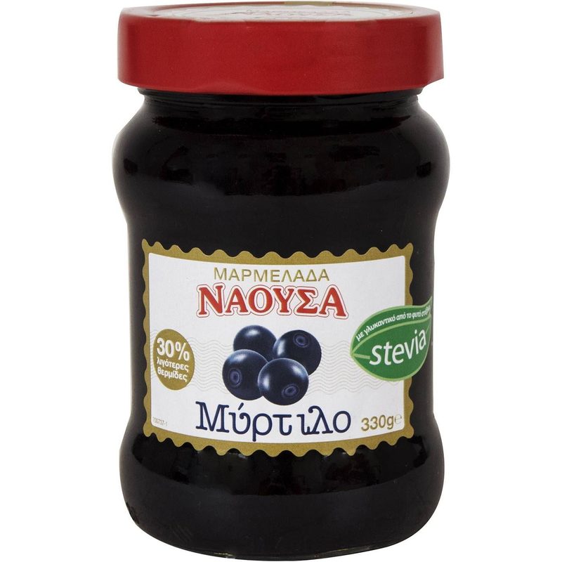 ΑΦΟΙ ΧΑΙΤΟΓΛΟΥ Νάουσα μαρμελάδα μύρτιλο με στέβια 330gr – Αφοι Χαΐτογλου – Μαρμελάδες