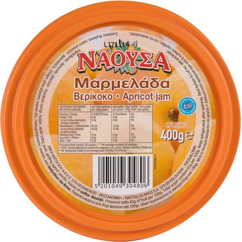 ΑΦΟΙ ΧΑΙΤΟΓΛΟΥ Νάουσα μαρμελάδα βερίκοκο 400gr – Αφοι Χαΐτογλου – Μαρμελάδες