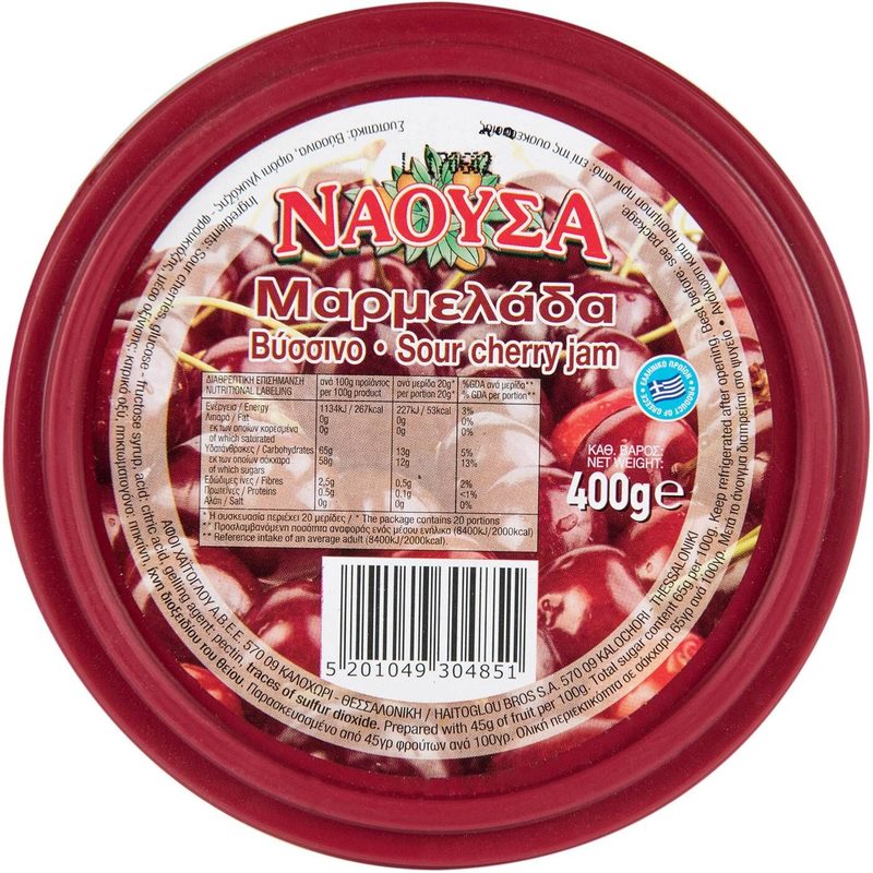 ΑΦΟΙ ΧΑΙΤΟΓΛΟΥ Νάουσα μαρμελάδα βύσσινο 400gr – Αφοι Χαΐτογλου – Μαρμελάδες