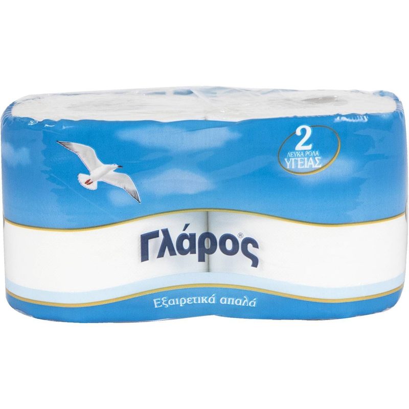 ΓΛΑΡΟΣ χαρτί υγείας 2τεμ – Γλάρος – Χαρτιά Υγείας