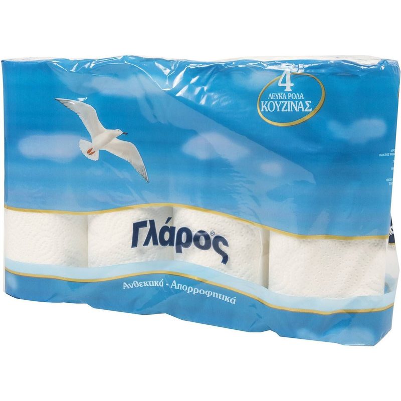 ΓΛΑΡΟΣ χαρτί κουζίνας 2φυλλο 4x133gr – Γλάρος – Χαρτιά Κουζίνας