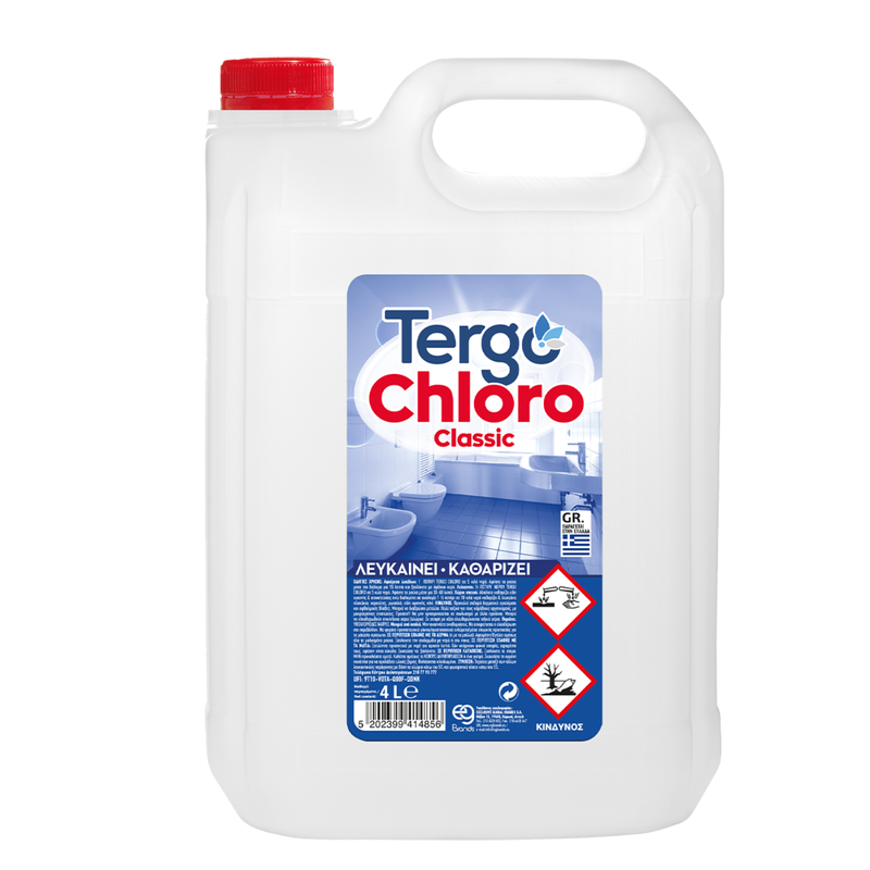 TERGO χλωρίνη κλασική 12lt – Καθαριστικά Μπάνιου