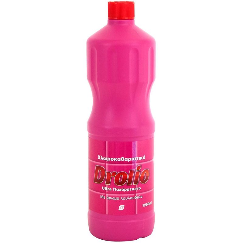 DROLIO χλωροκαθαριστικό με άρωμα λουλουδιών 1,25lt – Καθαριστικά Επιφανειών