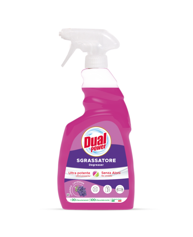 DUAL POWER υγρό καθαριστικό για λίπη spray λεβάντα 750ml – Καθαριστικά Κουζίνας