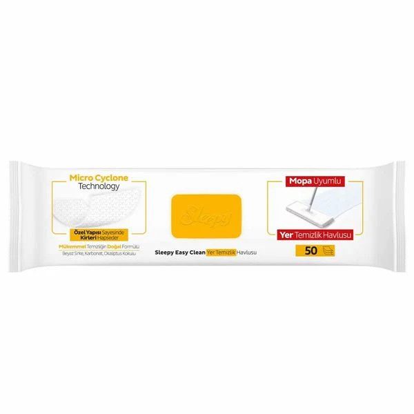 SLEEPY easy clean υγρά μαντηλάκια γενικού καθαρισμού κίτρινο 50τεμ – Είδη για Σκούπισμα και Σφουγγάρισμα