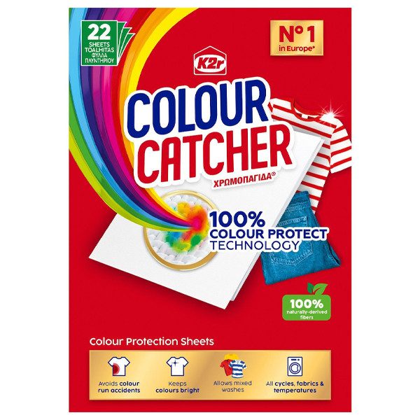 K2R colour catcher χρωμοπαγίδες 22τεμ – Ενισχυτικά Πλύσης