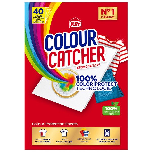 K2R colour catcher χρωμοπαγίδες 40τεμ – Ενισχυτικά Πλύσης