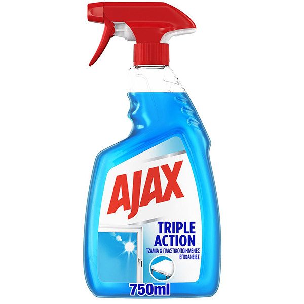 AJAX υγρό καθαριστικό τζαμιών με αντλία Triple Action 750ml – Καθαριστικά Επιφανειών