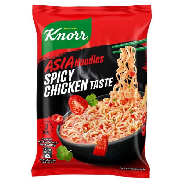 KNORR noodles asia με πικάντικο κοτόπουλο 73gr – Τρόφιμα Μακράς Συντήρησης