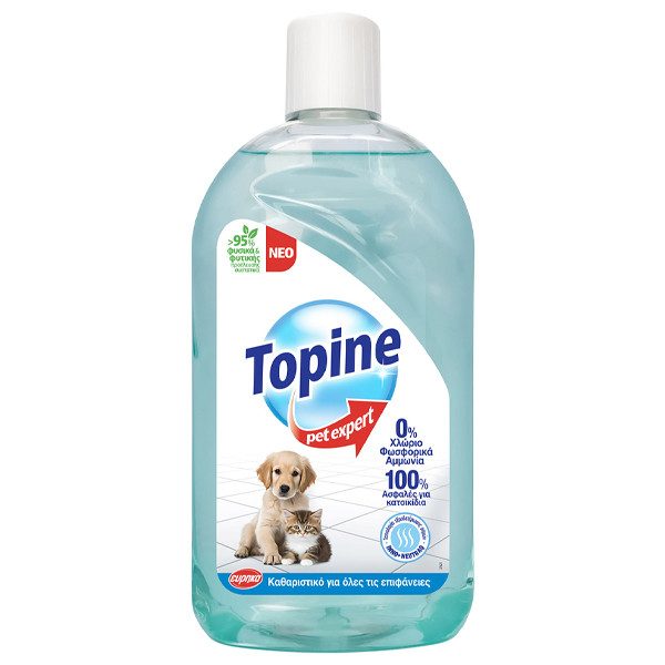 TOPINE υγρό καθαρισμού κατοικιδίων pet expert 1lt – Καθαριστικά Μπάνιου
