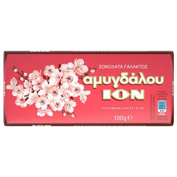 ΙΟΝ σοκολάτα γάλακτος αμυγδάλου 100gr – Σοκολάτες