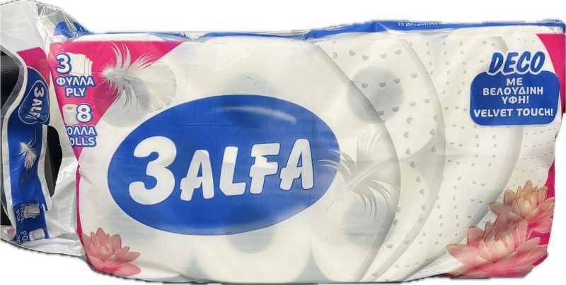 3ALFA χαρτί υγείας 3φυλλο 8x90gr – Χαρτιά Υγείας