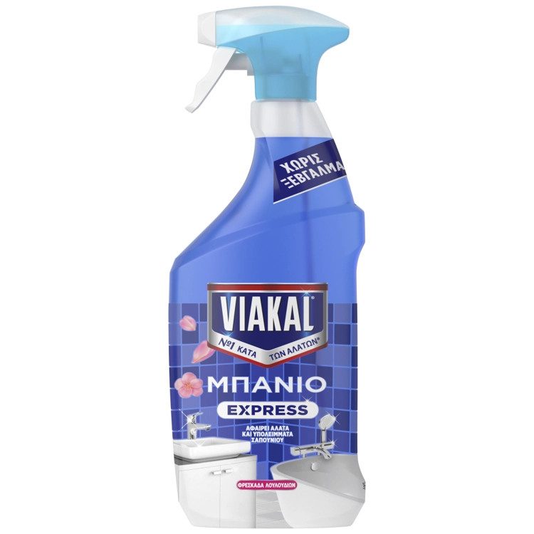 VIAKAL Express Bath Φρεσκάδα Λουλουδιών Αντλία 800ml – Καθαριστικά Μπάνιου