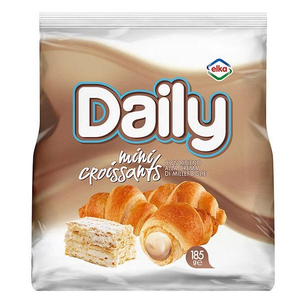 DAILY κρουασάν mini με γέμιση μιλφέιγ 185gr – Κέικ, Τσουρέκια και Κρουασάν