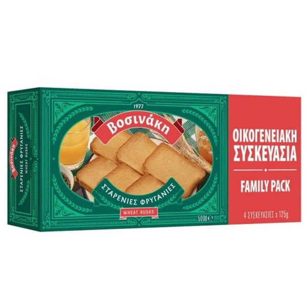 ΒΟΣΙΝΑΚΗ φρυγανιά σίτου 500gr – Βοσινάκη – Αρτοσκευάσματα