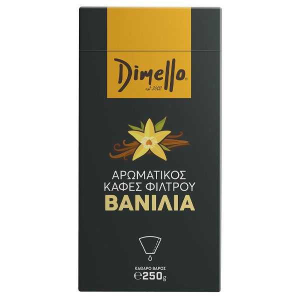 DIMELLO καφές φίλτρου αλεσμένος βανίλια 250gr – Καφέδες