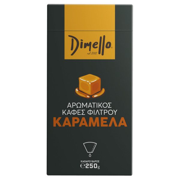 DIMELLO καφές φίλτρου αλεσμένος καραμέλα 250gr – Καφέδες