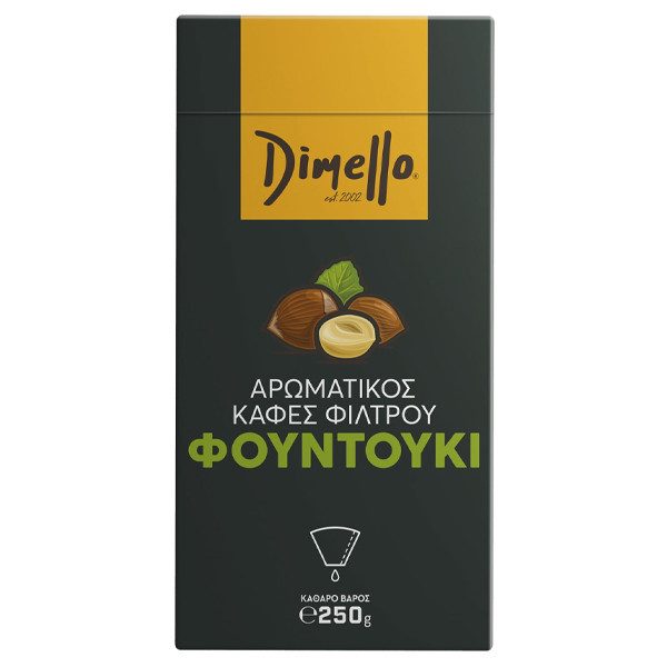 DIMELLO καφές φίλτρου αλεσμένος φουντούκι 250gr – Καφέδες