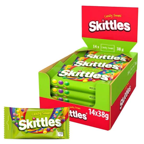 SKITTLES καραμελάκια crazy sours 14x38gr – Καραμέλες, Γλειφιτζούρια και Τσίχλες