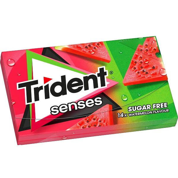 TRIDENT τσίχλες senses καρπούζι 12x27gr – Καραμέλες, Γλειφιτζούρια και Τσίχλες