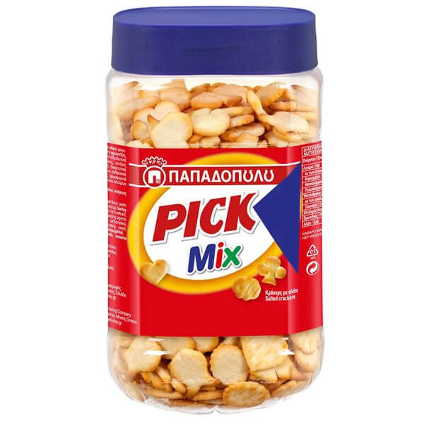 ΠΑΠΑΔΟΠΟΥΛΟΥ κράκερ mini pick crackers μιξ 350gr – Παπαδοπούλου – Αλμυρά Snacks