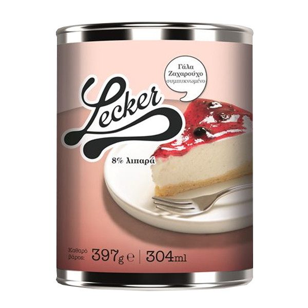 LECKER ζαχαρούχο γάλα 8% λιπαρά 397gr – Γάλατα και Φυτικά Ροφήματα
