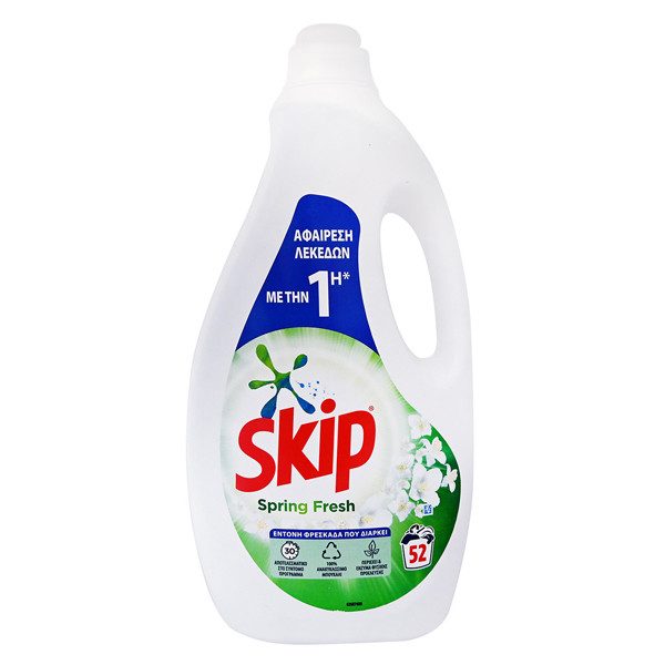 SKIP υγρό πλυντηρίου ρούχων Spring Fresh 52μεζ 2,6lt – Απορρυπαντικά Ρούχων