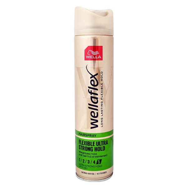 WELLAFLEX hair spray μαλλιών flexible ultra strong hold No5 250ml – Styling Spray Μαλλιών