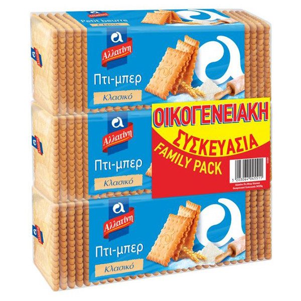 ΑΛΛΑΤΙΝΗ μπισκότα πτι μπερ 3x225gr – Αλλατίνη