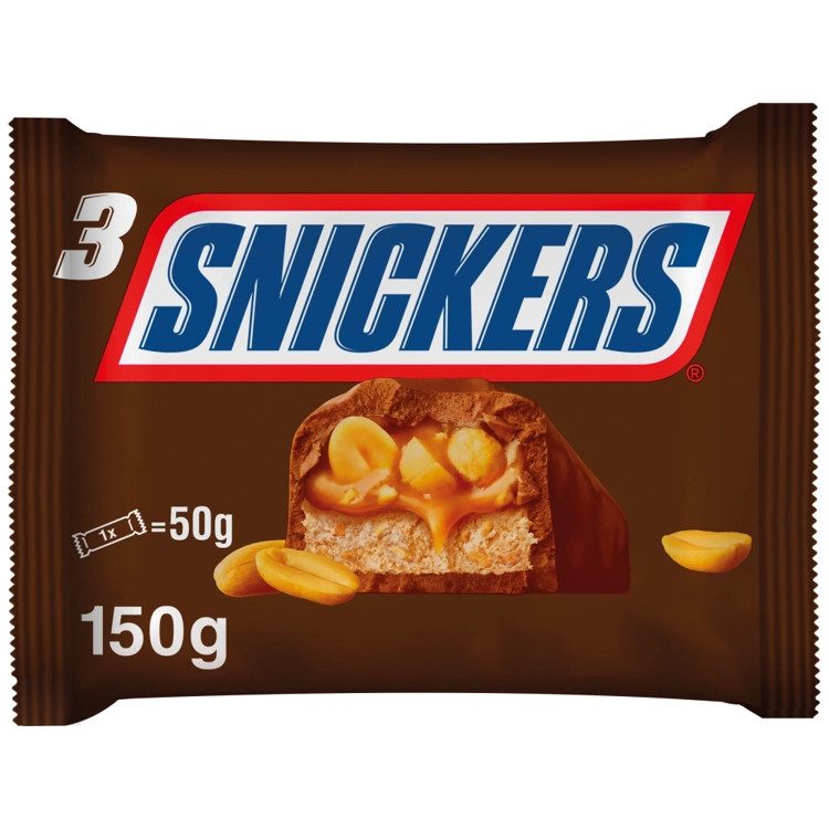 SNICKERS σοκολάτα 3x50gr – Σοκολάτες