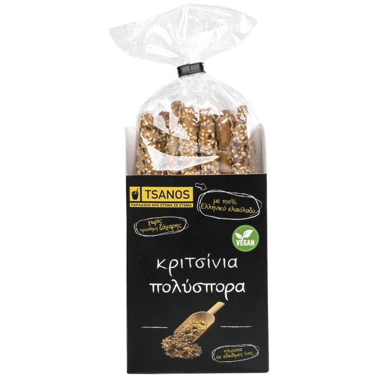 TSANOS κριτσίνια πολύσπορα 120gr – Αρτοσκευάσματα