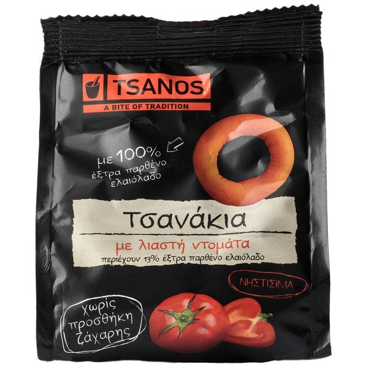 TSANOS τσανάκια με λιαστή ντομάτα 60gr – Κέικ, Τσουρέκια και Κρουασάν