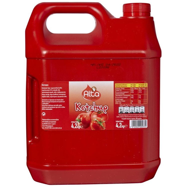 ALTA Gusto ketchup 4,2kg – Σάλτσες και Dressings