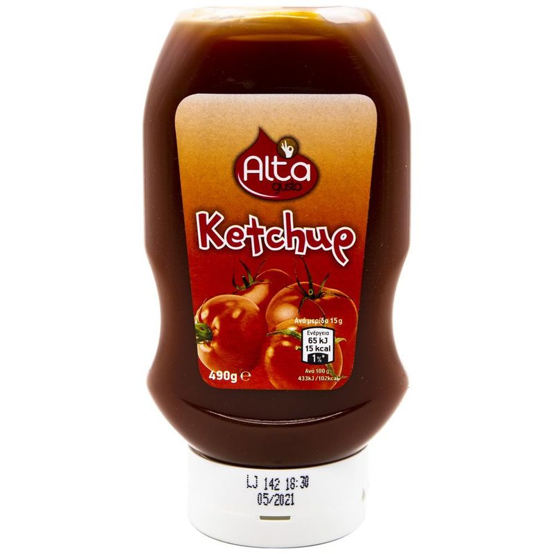 ALTA Gusto ketchup top down 490gr – Σάλτσες και Dressings