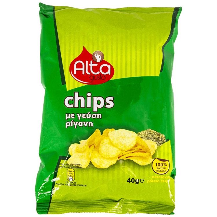 ALTA Gusto πατατάκια με ρίγανη 40gr