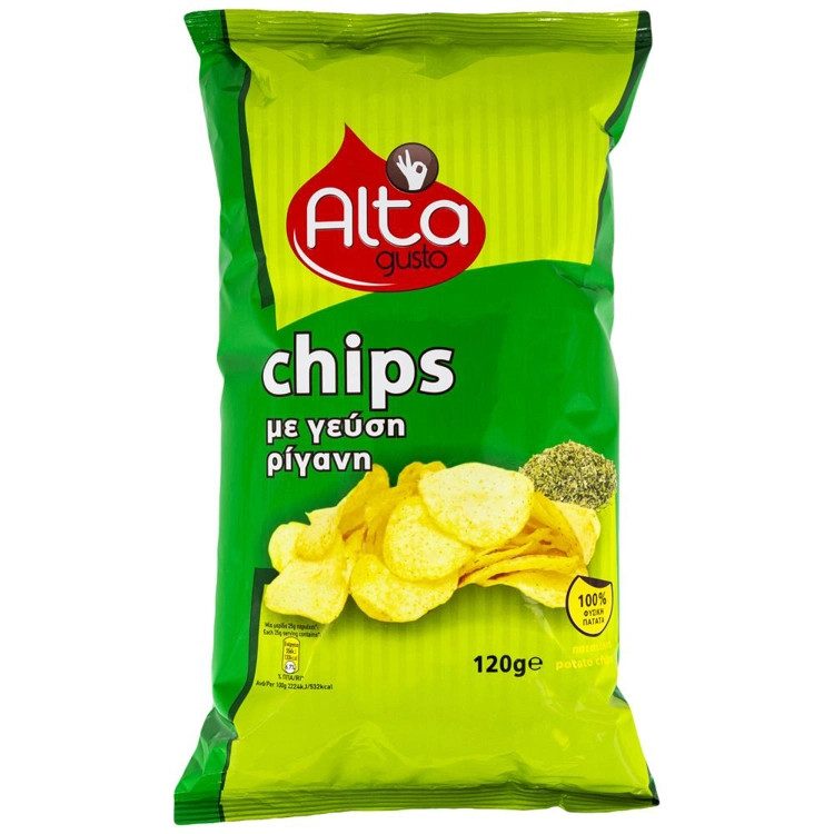 ALTA Gusto πατατάκια με ρίγανη 120gr