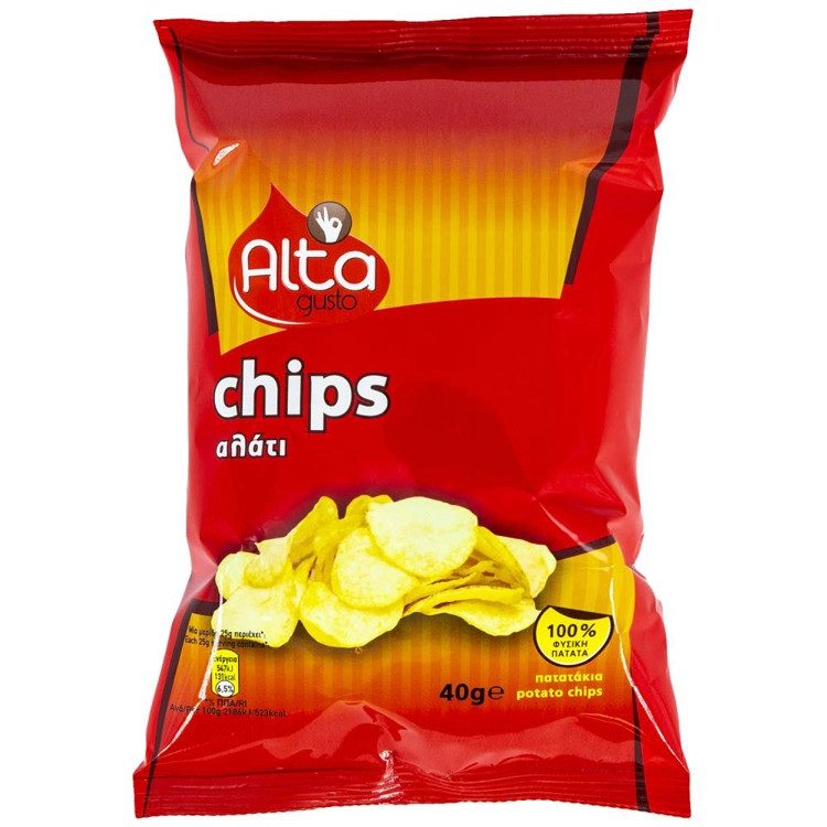 ALTA Gusto πατατάκια με αλάτι 40gr