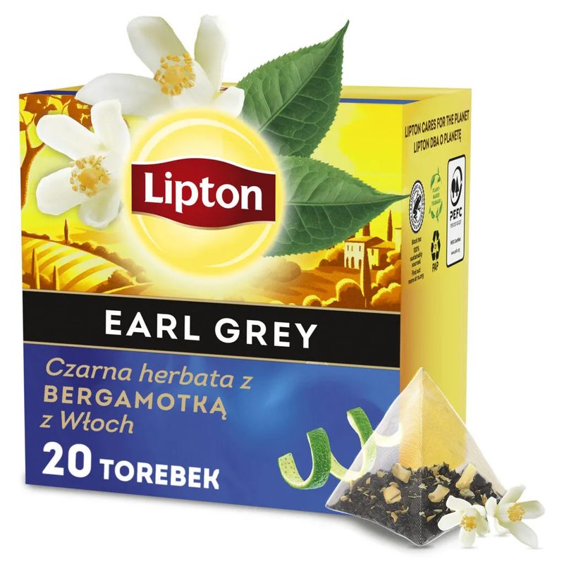 LIPTON τσάι πυραμίδα μαύρο earl grey 20x1,7gr