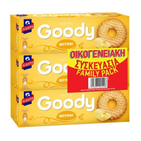 ΑΛΛΑΤΙΝΗ μπισκότα goody με βούτυρο 3x175gr – Αλλατίνη