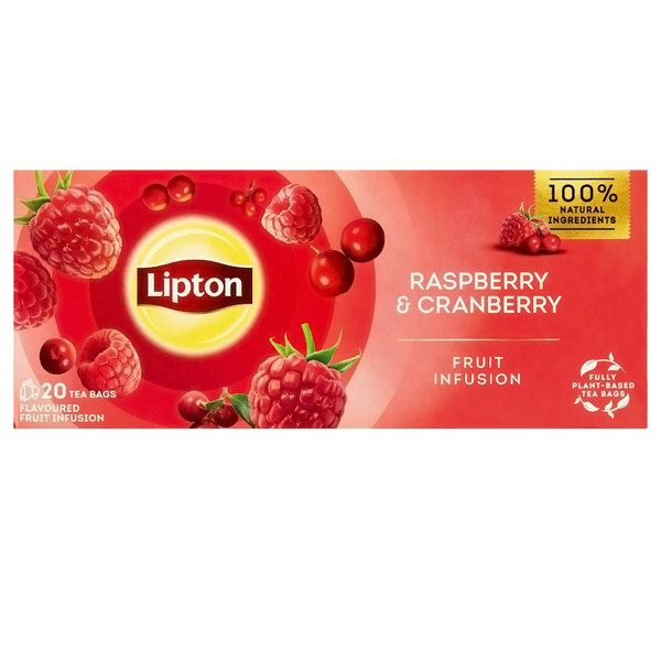 LIPTON τσάι με βατόμουρο και κράνμπερι 20x1,6gr