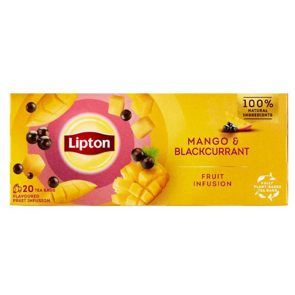 LIPTON τσάι πυραμίδα με μάνγκο και φραγκοστάφυλο 20x1,7gr