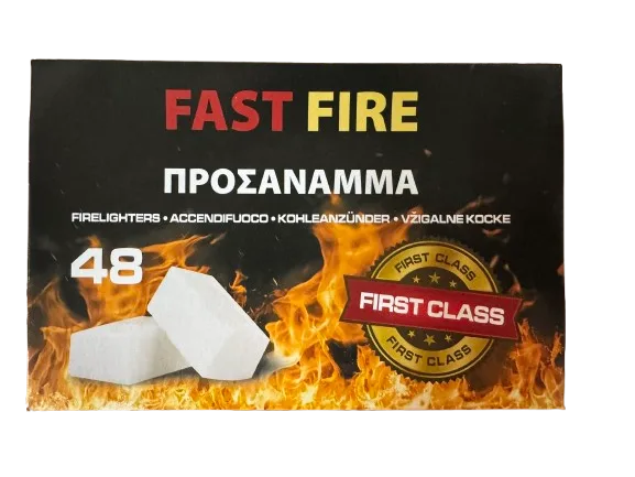 FAST FIRE προσανάμματα τζακιού 48τεμ – Καύσιμες Ύλες